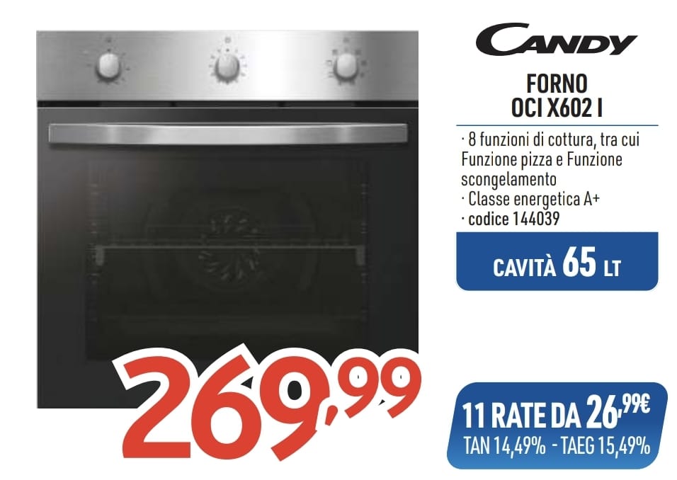 FORNO INCASSO CANDY OCIX60LI 65L